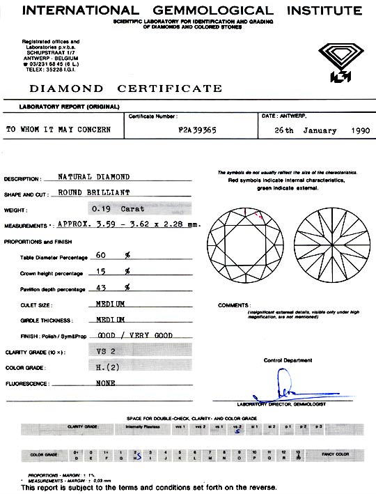 Foto 9 - Diamant IGI 0,19ct Brillant Wesselton Weiss H VS2, D5759