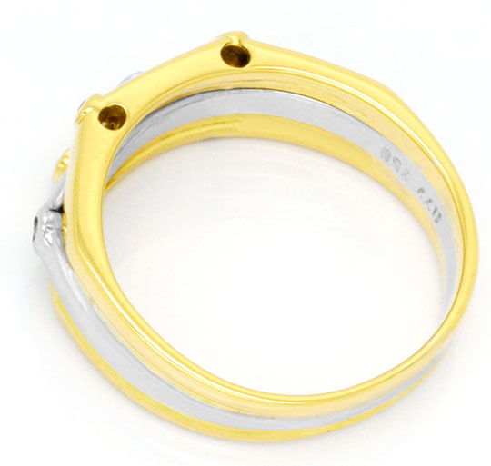 Foto 3 - Designer-Ring mit River Brillanten in Gelbgold-Weißgold, S4132