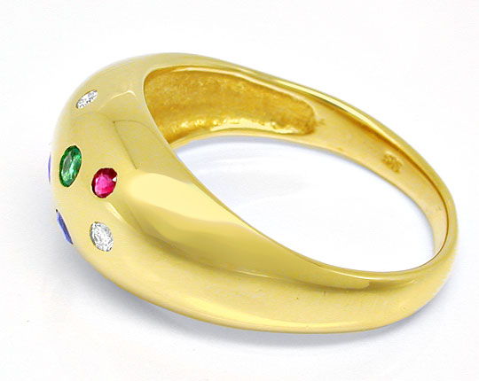 Foto 3 - Diamanten Safire Rubine Smaragd Band Ring 14K, S8939