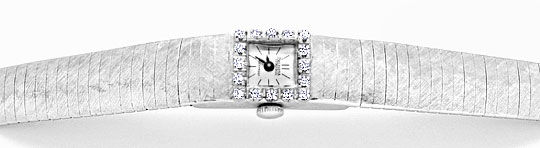 Foto 1 - Diamanten-Weißgold Damen-Armband-Uhr 18Karat Preziosa, U1568