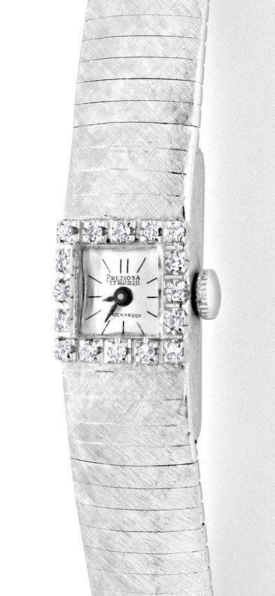 Foto 2 - Diamanten-Weißgold Damen-Armband-Uhr 18Karat Preziosa, U1568